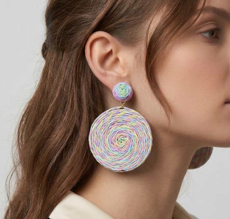 Solid Circle Boho Earrings