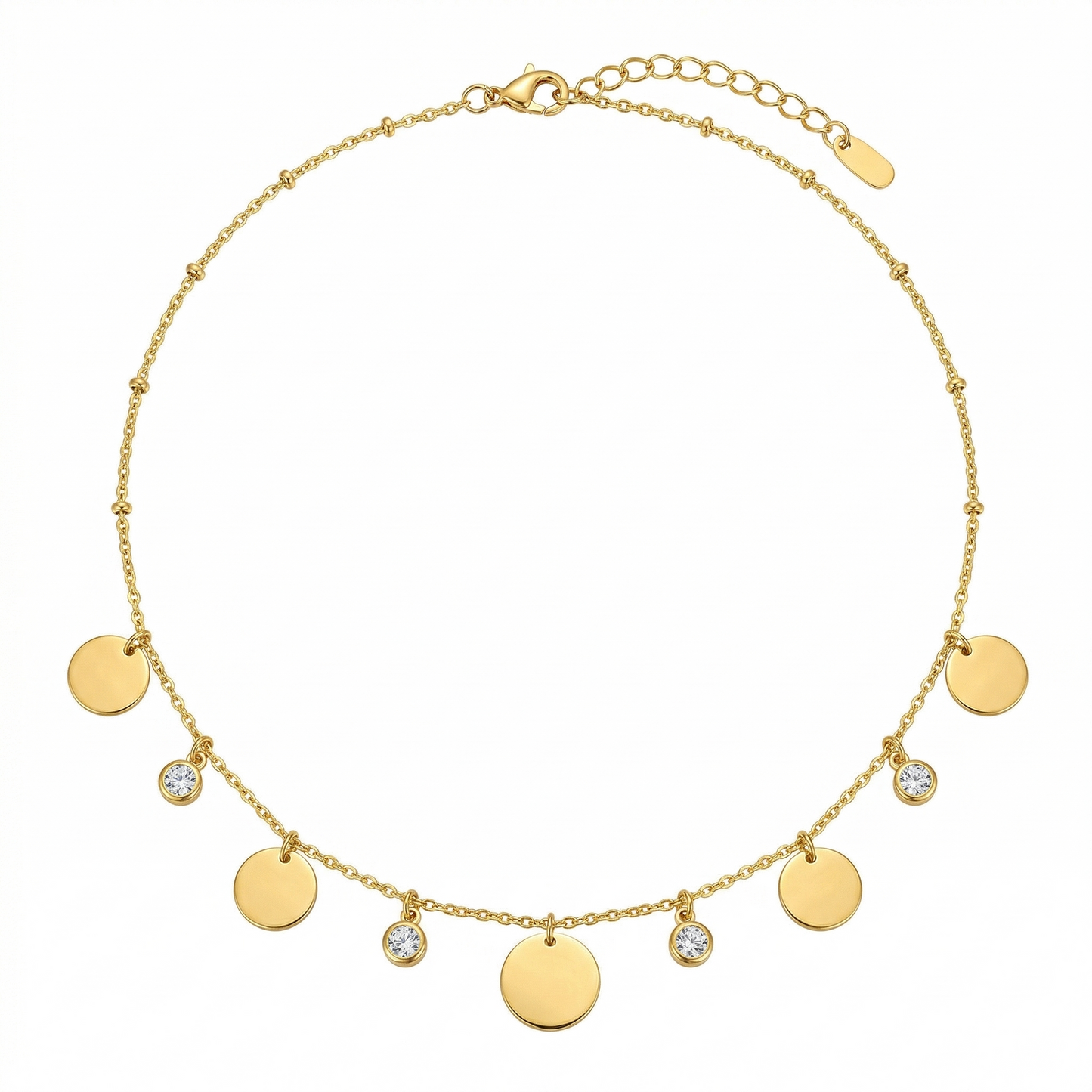 Big Circles And Strass Necklace