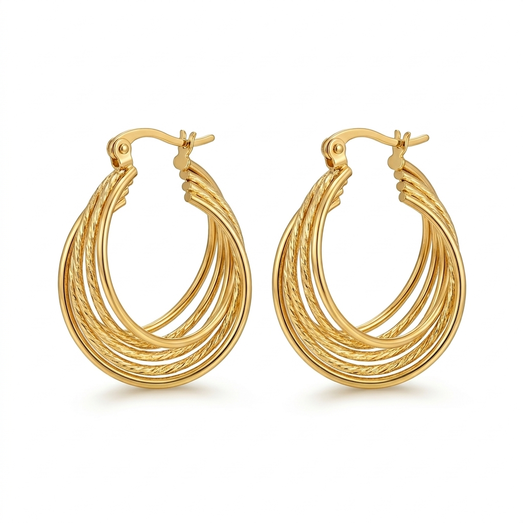 Large Twisted Earrings