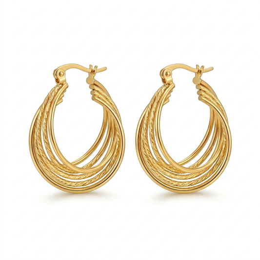 Large Twisted Earrings
