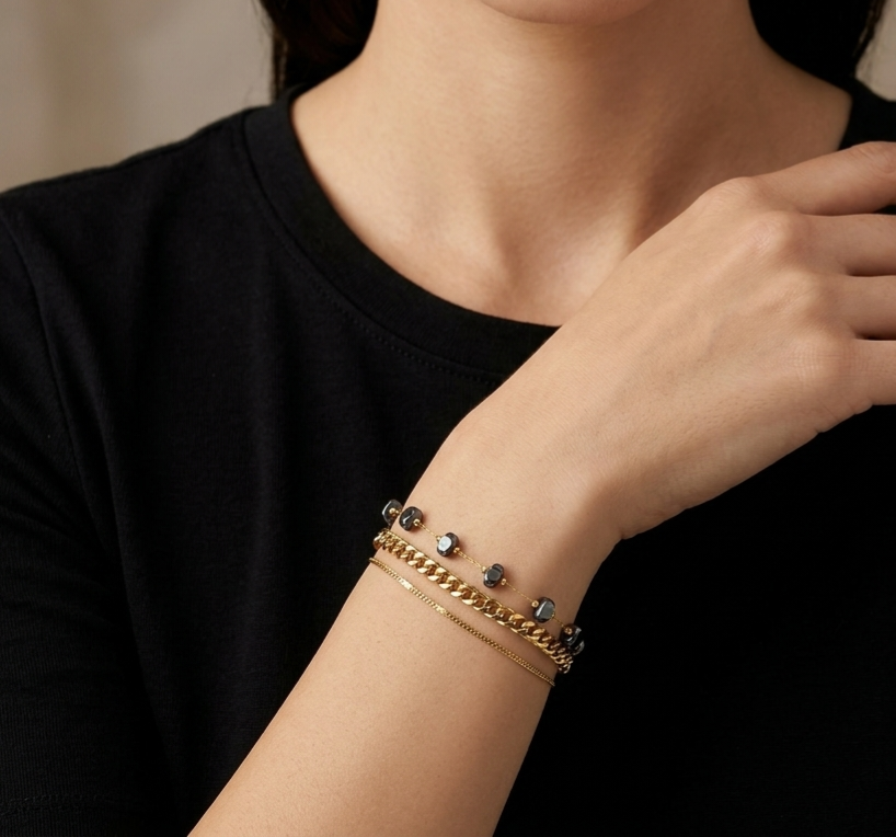Black Charms Bracelet