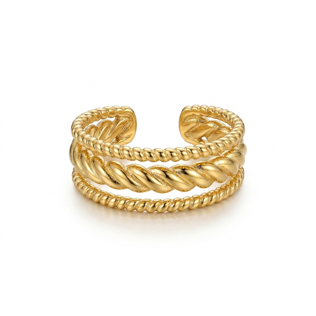Braided Three Layers Ring