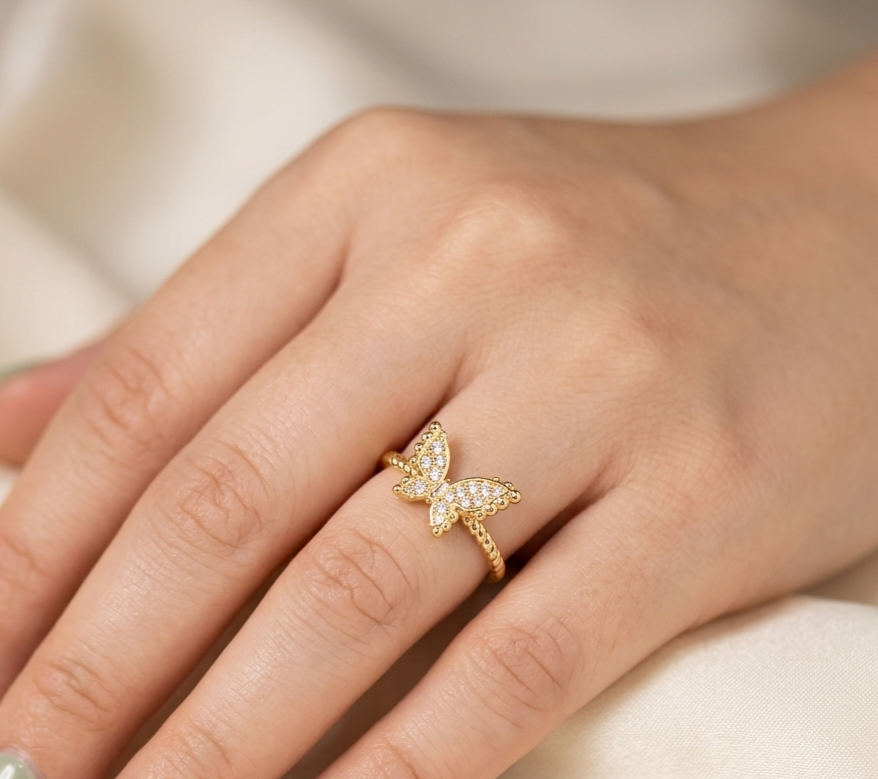 Gold Butterfly Ring