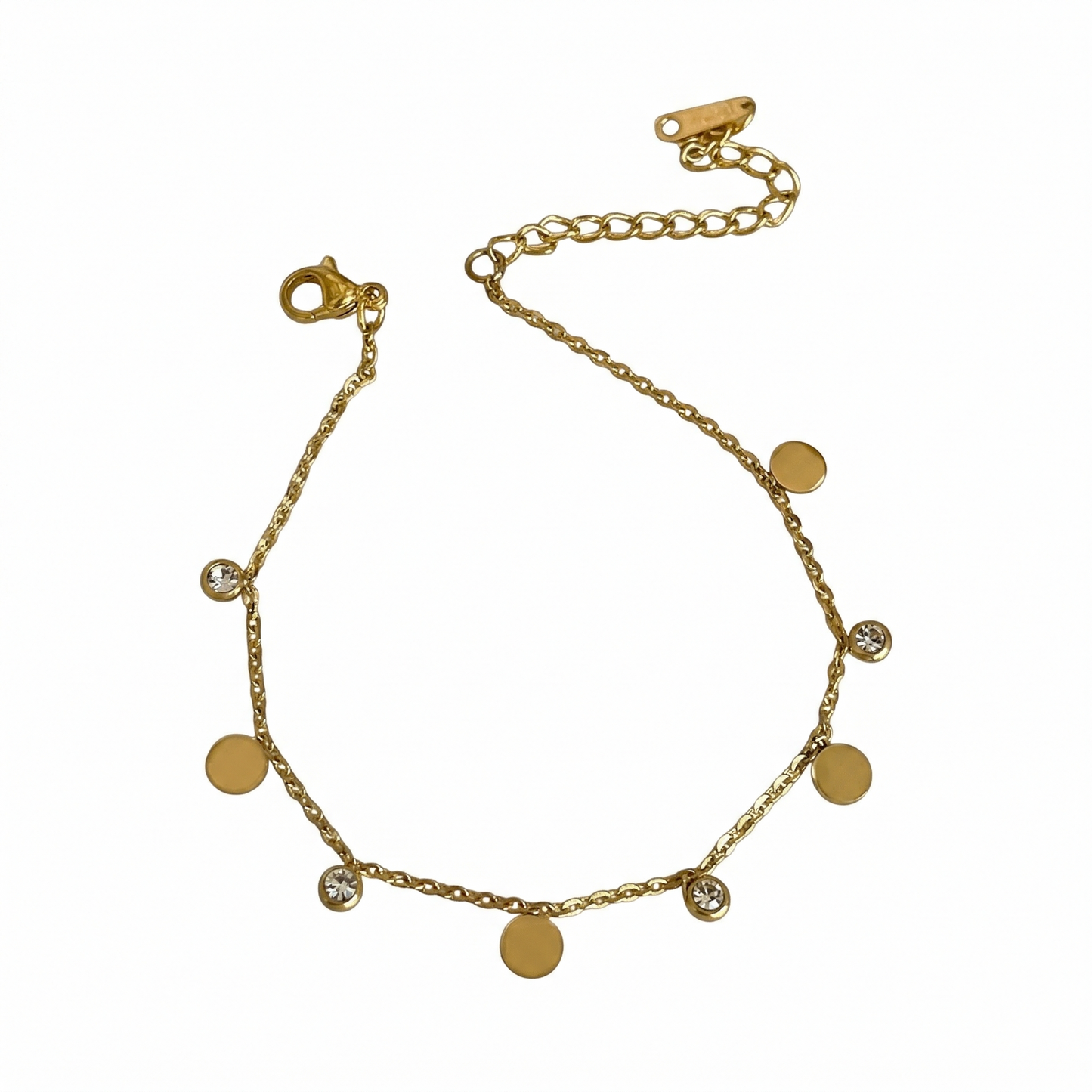 Circles And Crystals Bracelet