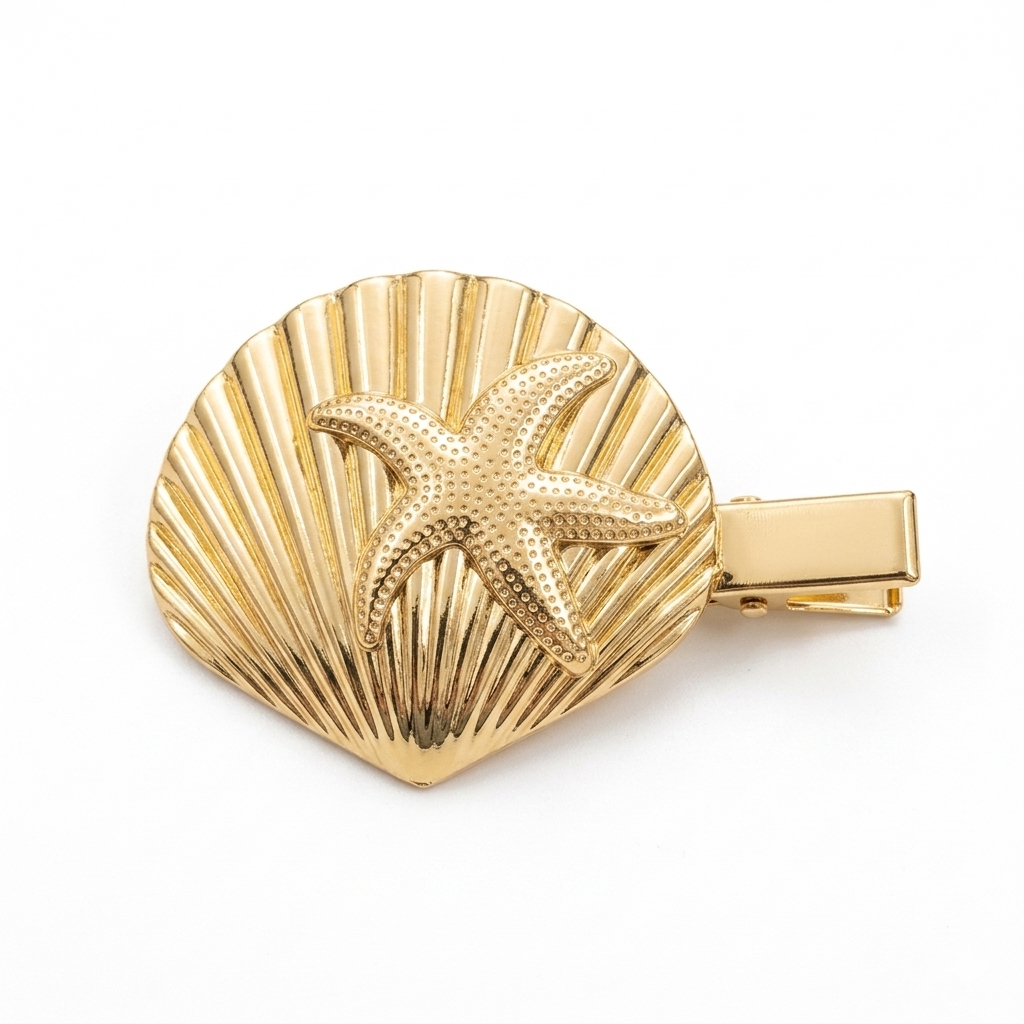 Gold Shell Hair Clip
