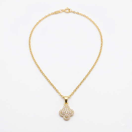 Strass Gold Van Cleef Necklace