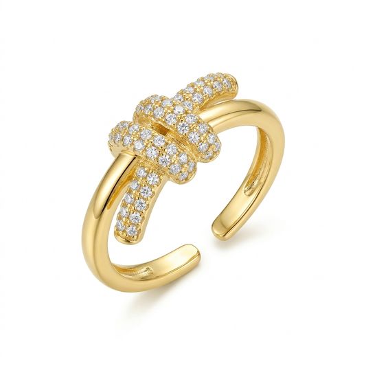Knot Strass Ring