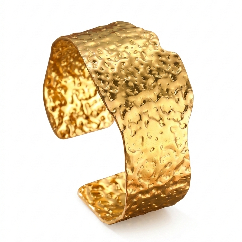 Organic Hammered Cuff Bracelet
