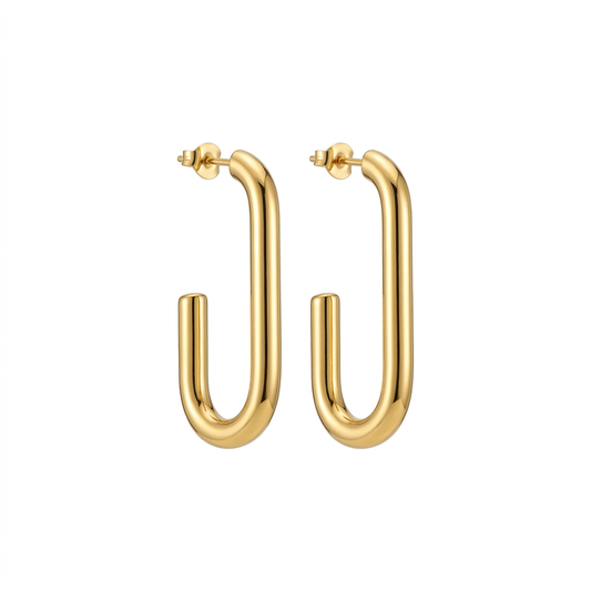 Oval Hoop Earrings