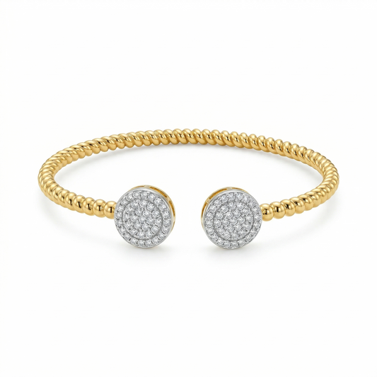 Round Diamond Bangle