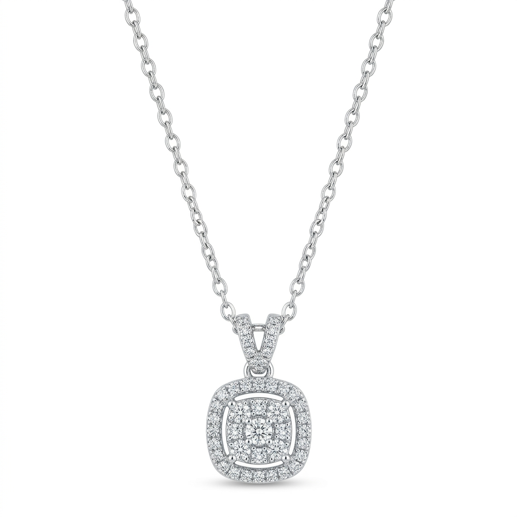 Square Diamond Necklace