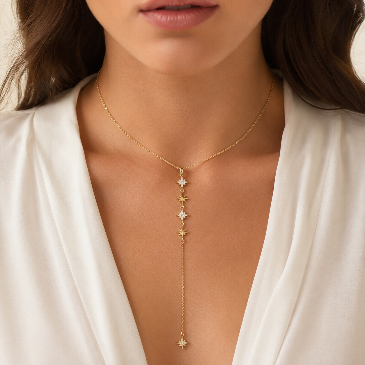 Stars Drop Necklace