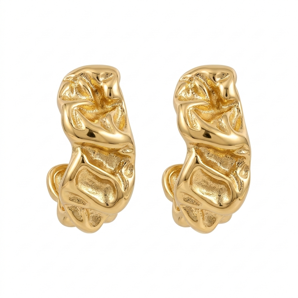 Textured Molten Earrings