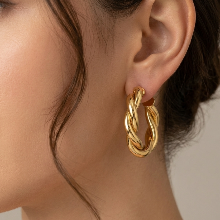 Twisted Puffed Earrings