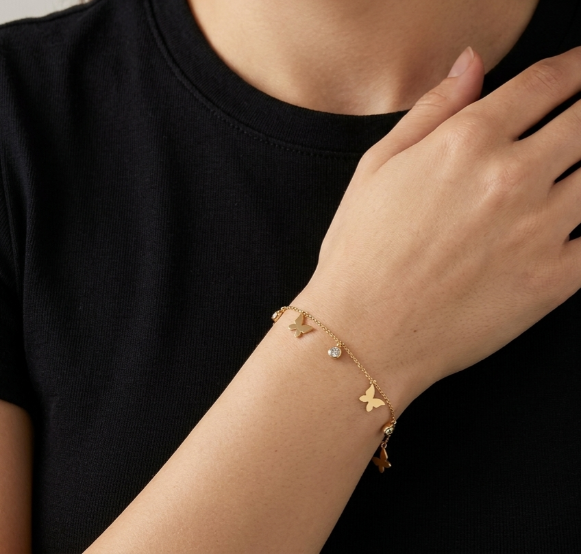 Butterflies Strass Bracelet