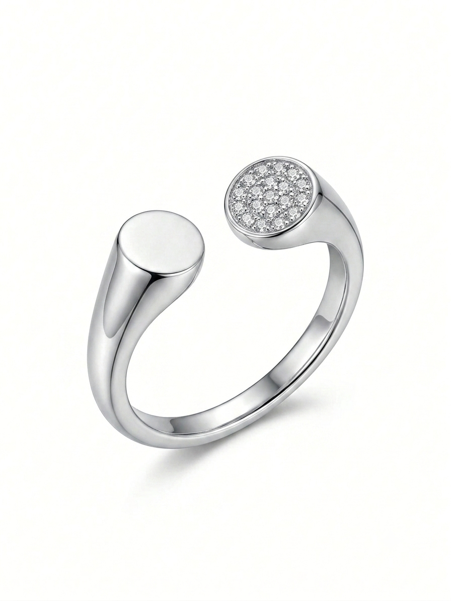 Silver Open Signet Ring