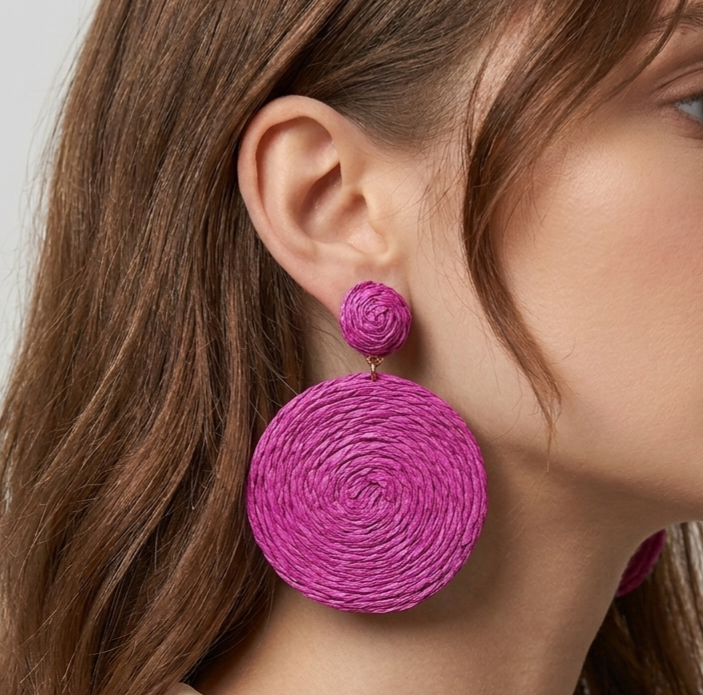 Solid Circle Boho Earrings