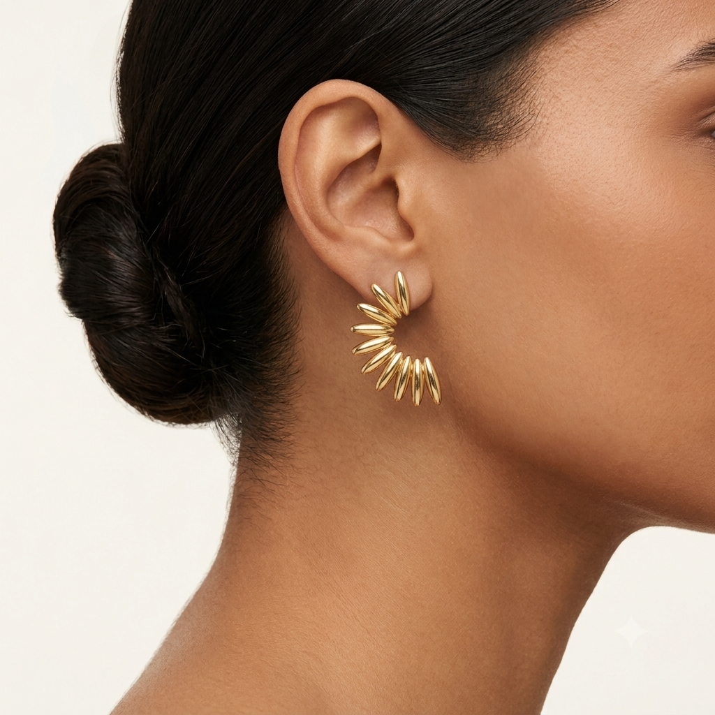 Big Half Sun Earrings