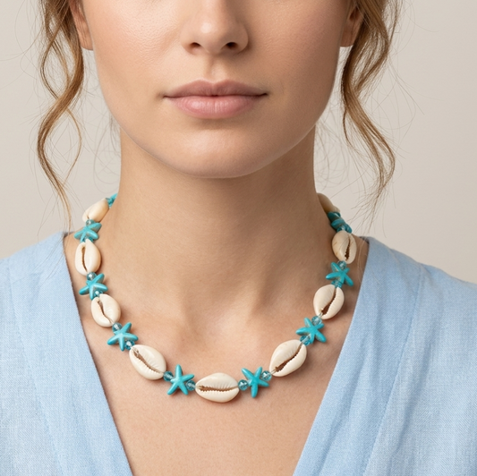 Blue Shell Necklace