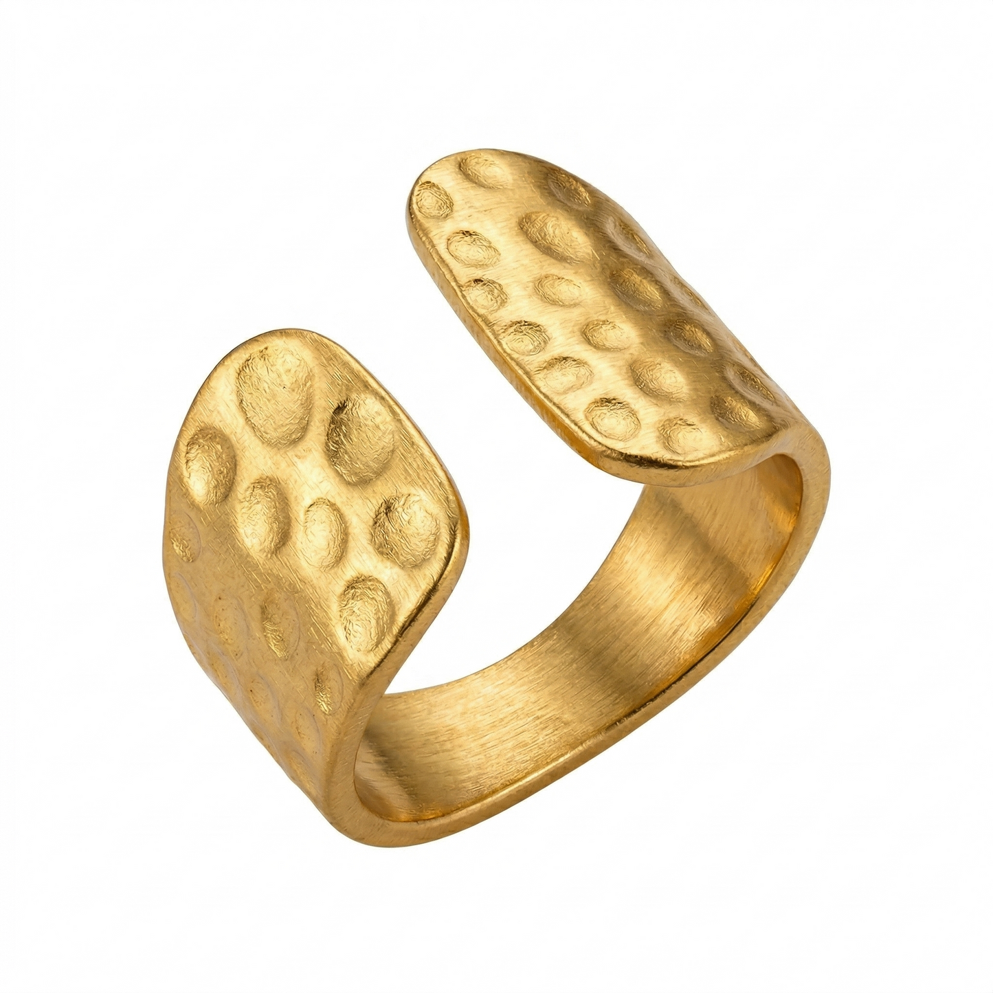 Bold Drop Hammered Ring