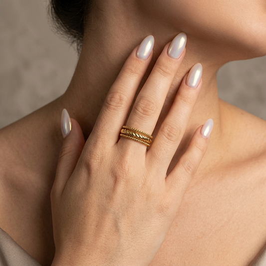 Braided Three Layers Ring