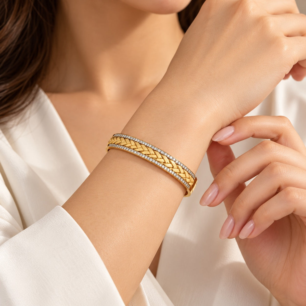 Braided Strass Bangle