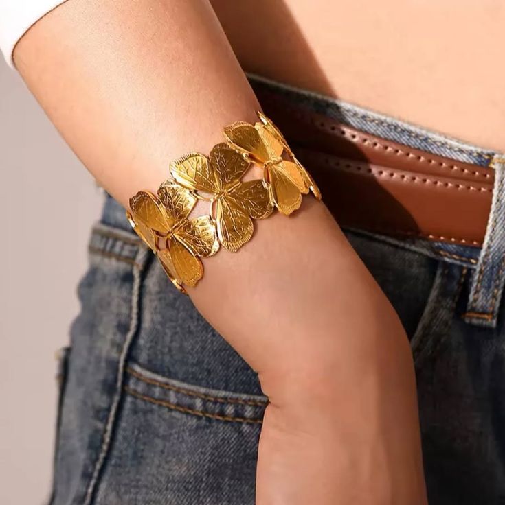 Butterflies Cuff Bracelet