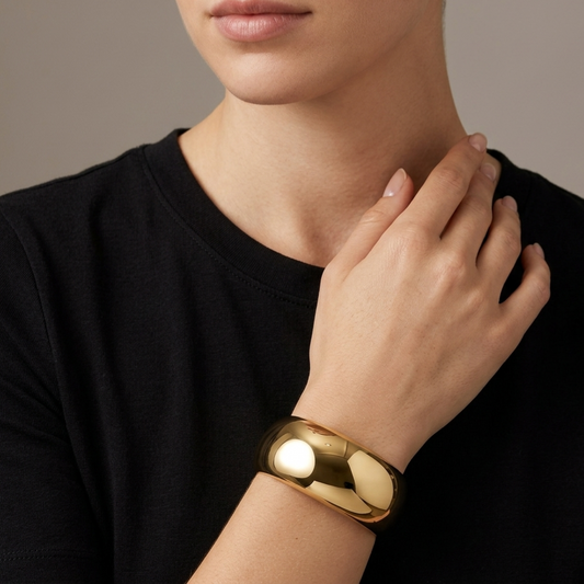Chunky Mirrored Cuff Bracelet