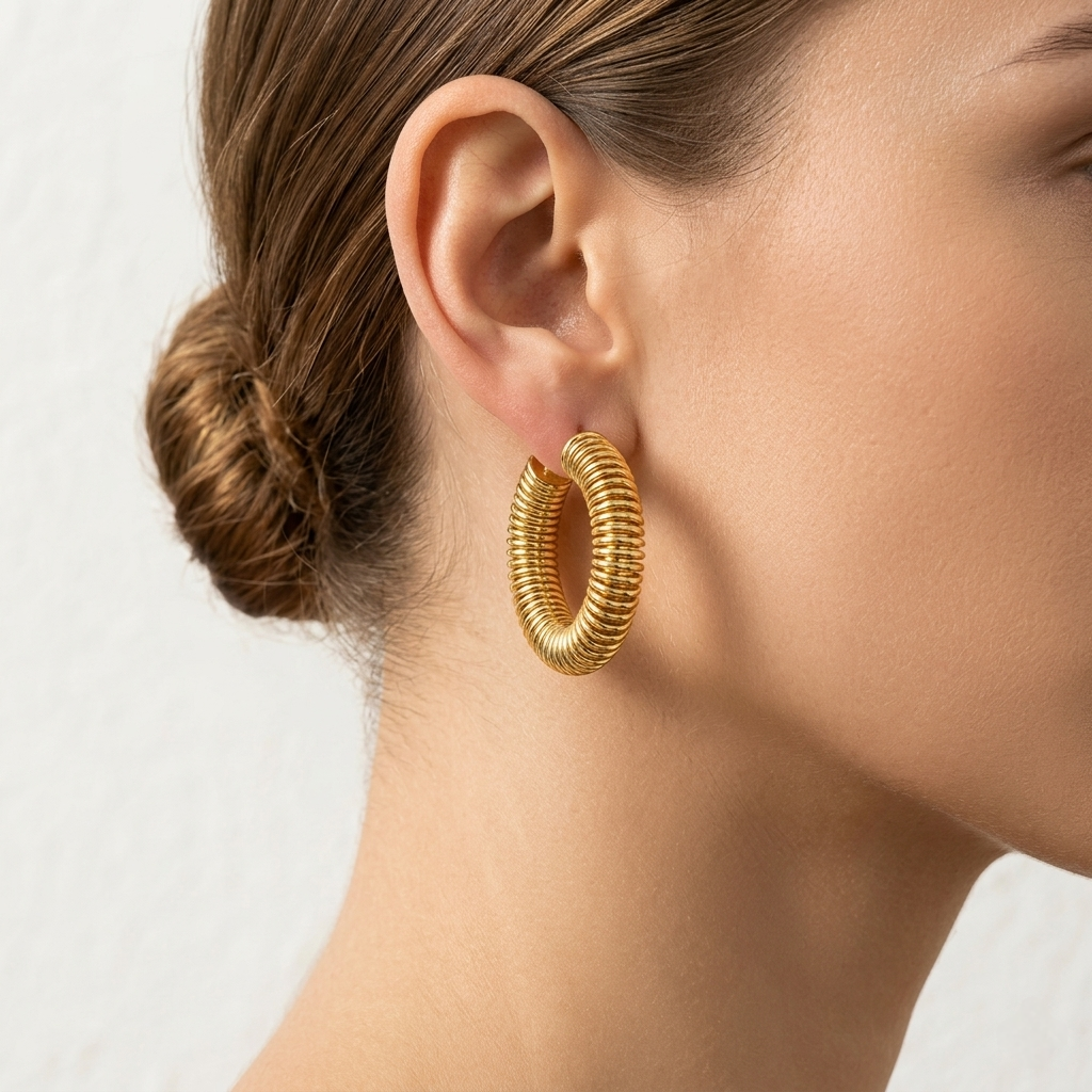 Chunky Ribbed Earrings
