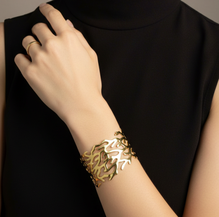 Coral Cuff Bracelet