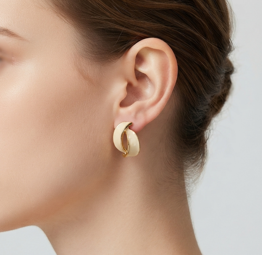 Cross Pearl Earrings