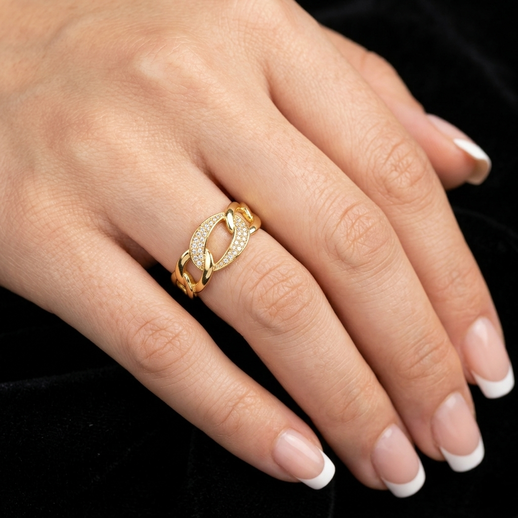 Cuban Strass Ring