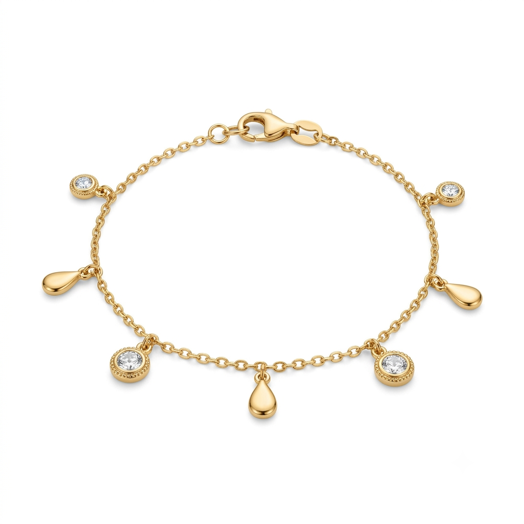 Drop And Strass Bracelet