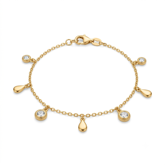 Drop And Strass Bracelet