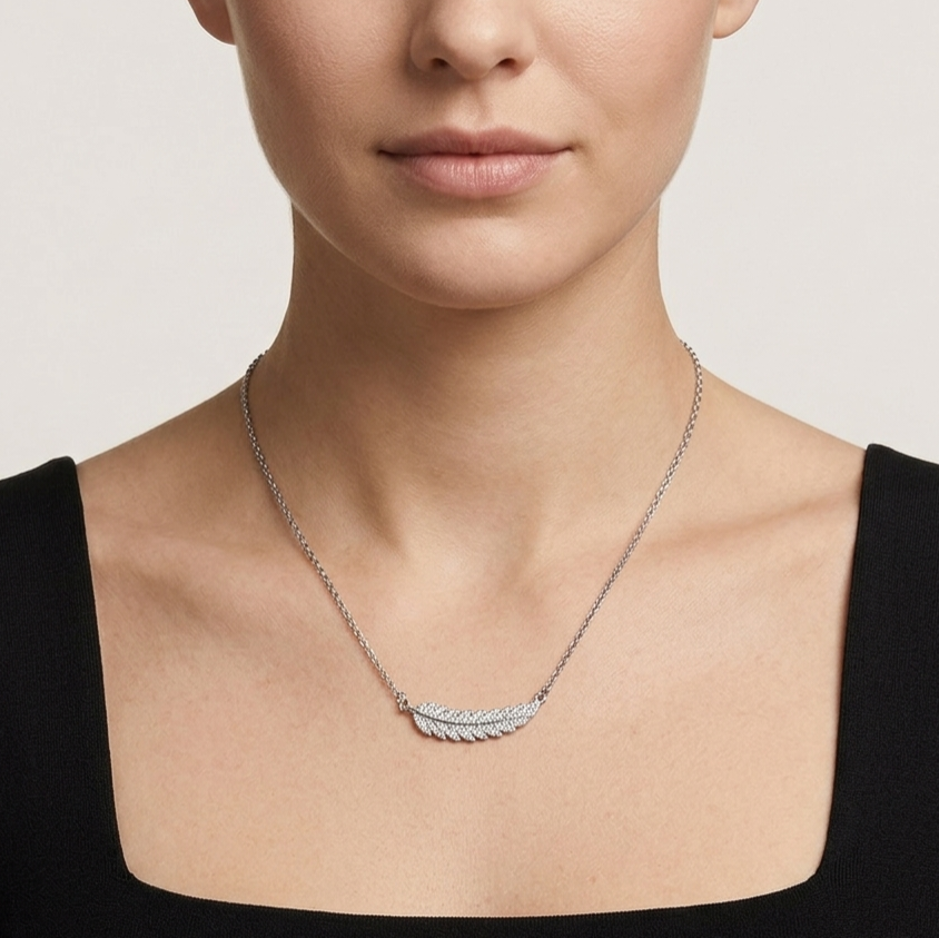 Silver Feather Necklace