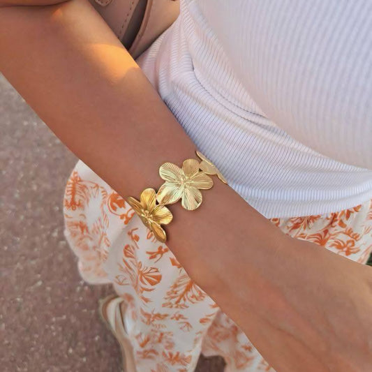 Floral Cuff Bracelet
