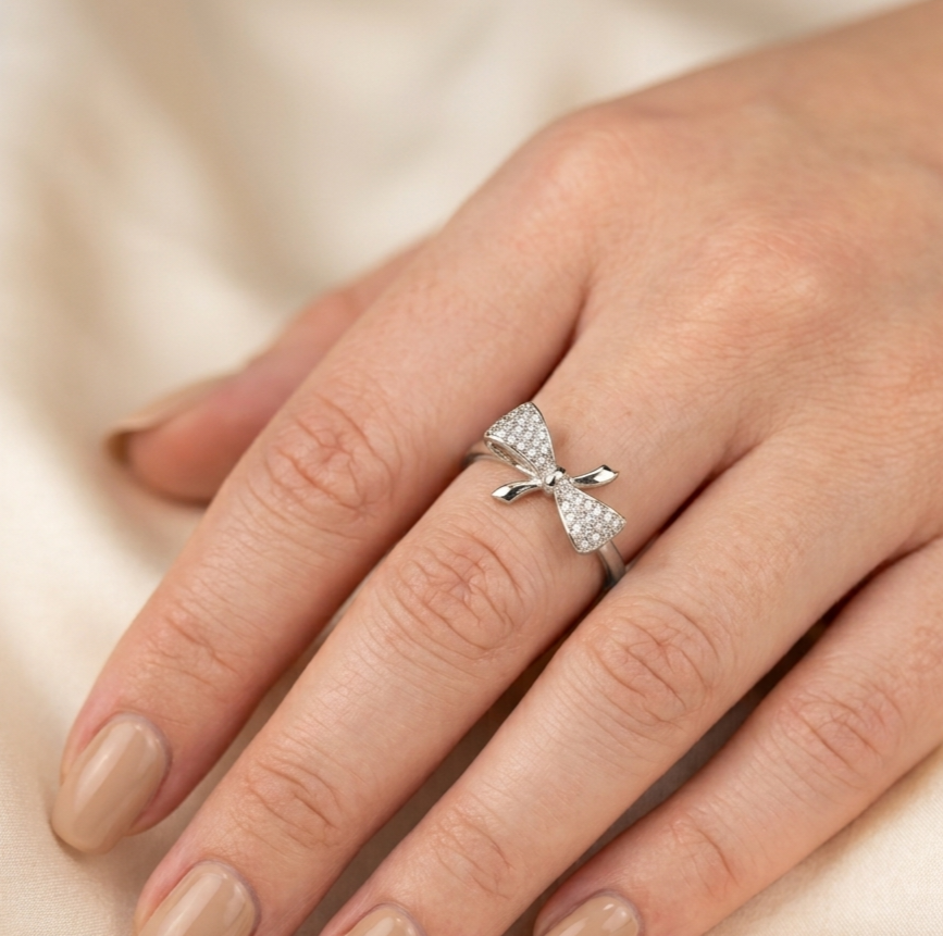 Silver Full Ribbon Ring
