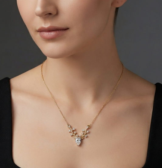 Gold Deer Necklace