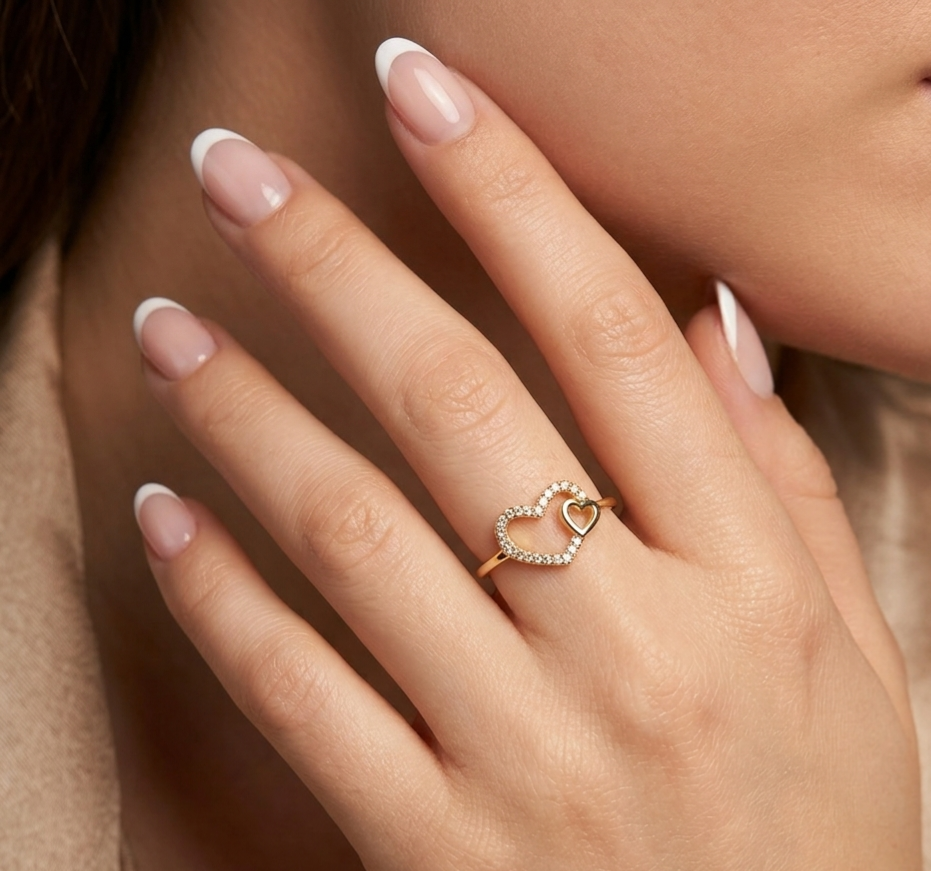 Gold Hearts Ring