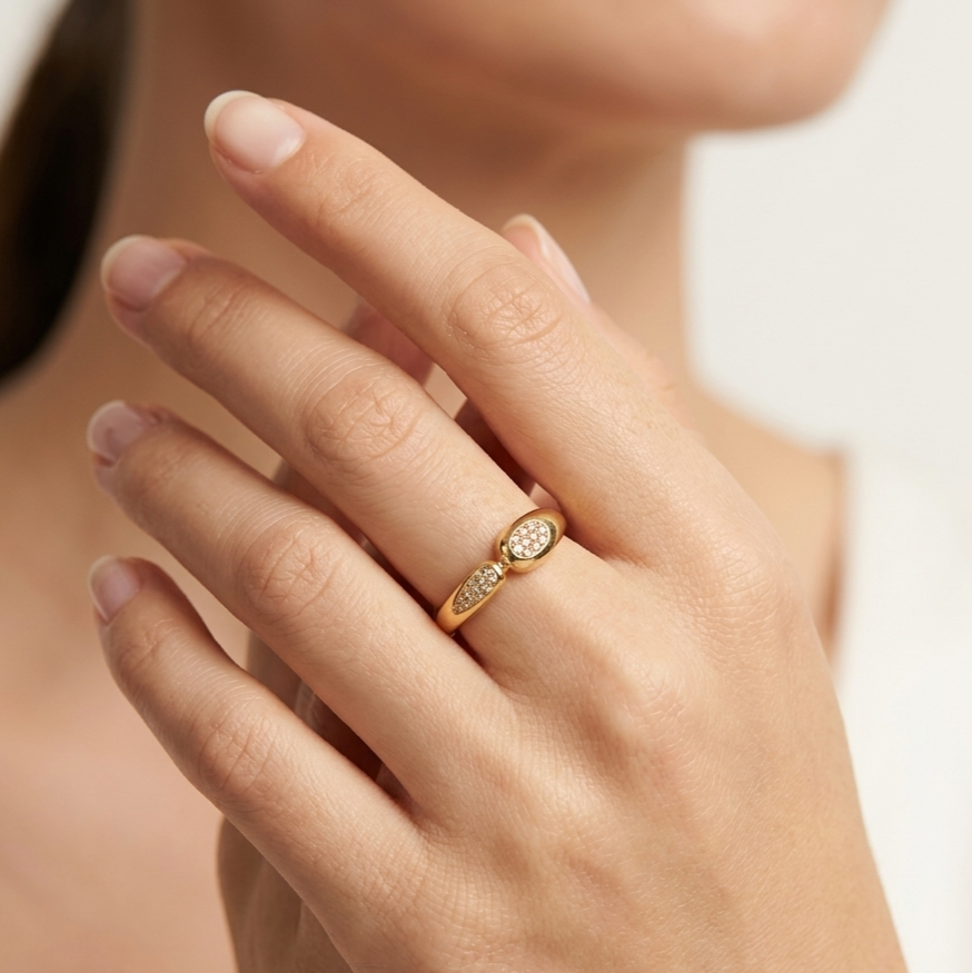 Gold Mirrored Ring