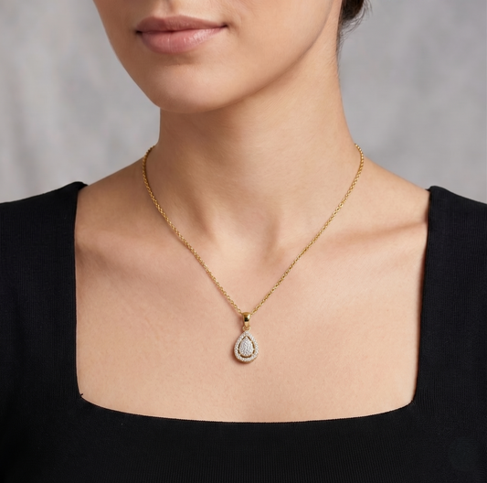 Gold Pear Necklace