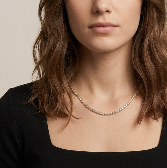Gold Tennis Necklace
