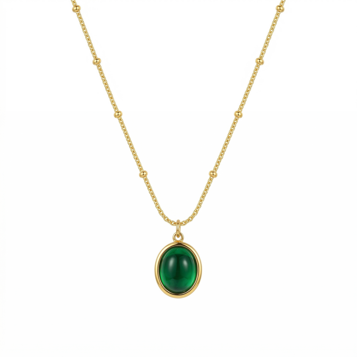 Green Cat Eye Necklace