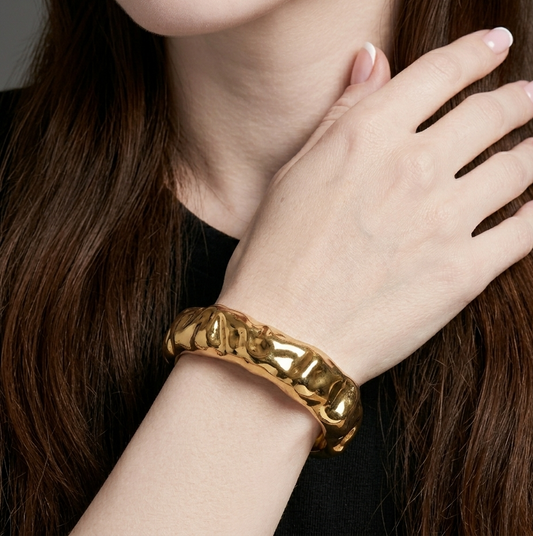 Hammered Chunky Bangle
