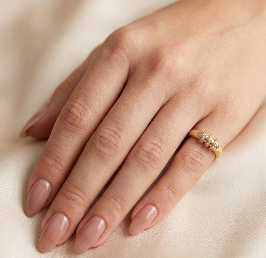 Lines Strass Ring