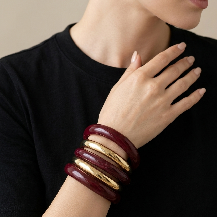 Maroon Gold Set