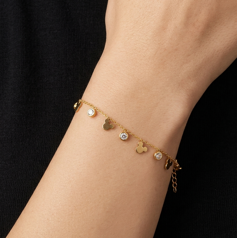 Mickey And Strass Bracelet