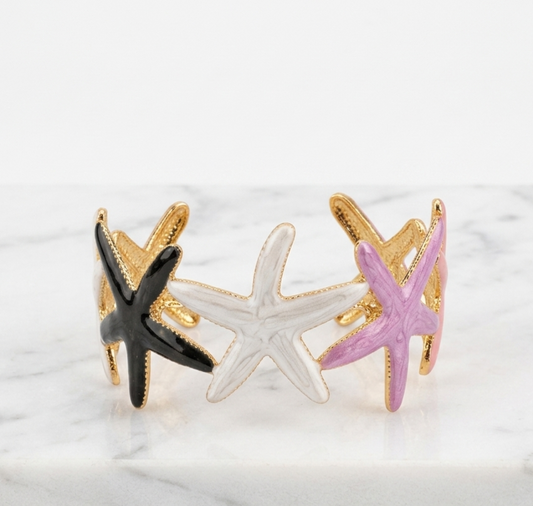 Multi Colored Stars Cuff Bracelet