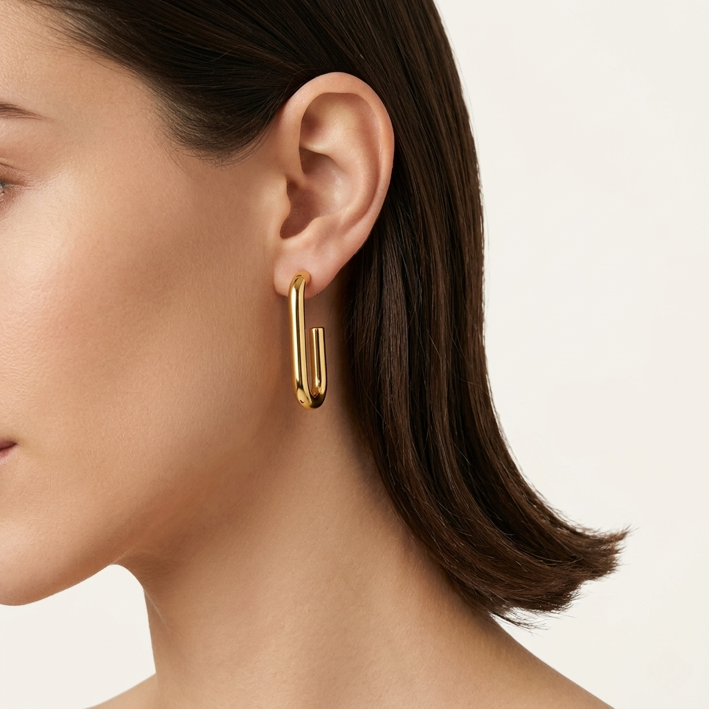 Oval Hoop Earrings