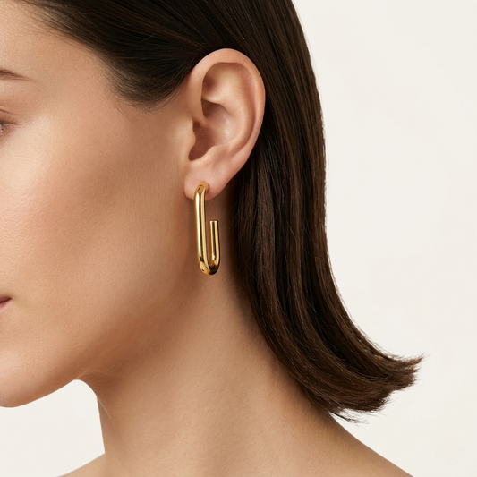 Oval Hoop Earrings
